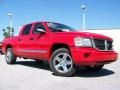 Flame Red 2008 Dodge Dakota Laramie Crew Cab 4x4