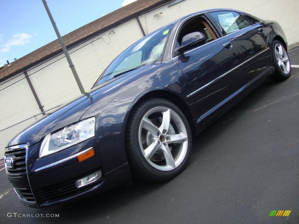 2010 A8 L 4.2 quattro - Oyster Gray Metallic / Amaretto photo #1