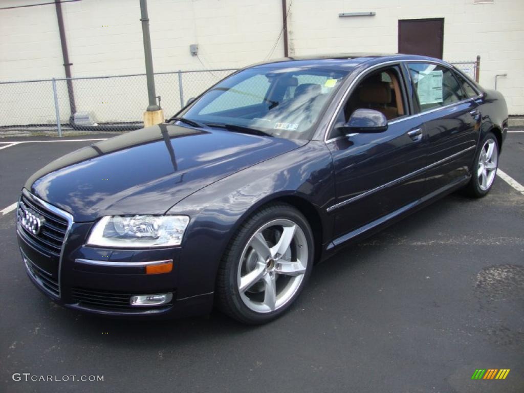 2010 A8 L 4.2 quattro - Oyster Gray Metallic / Amaretto photo #2