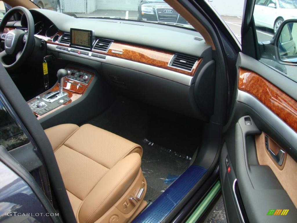 2010 A8 L 4.2 quattro - Oyster Gray Metallic / Amaretto photo #17