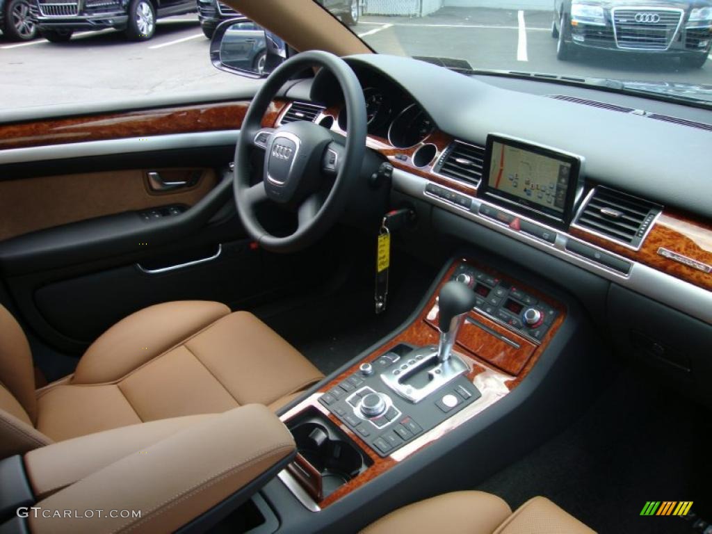 2010 A8 L 4.2 quattro - Oyster Gray Metallic / Amaretto photo #18