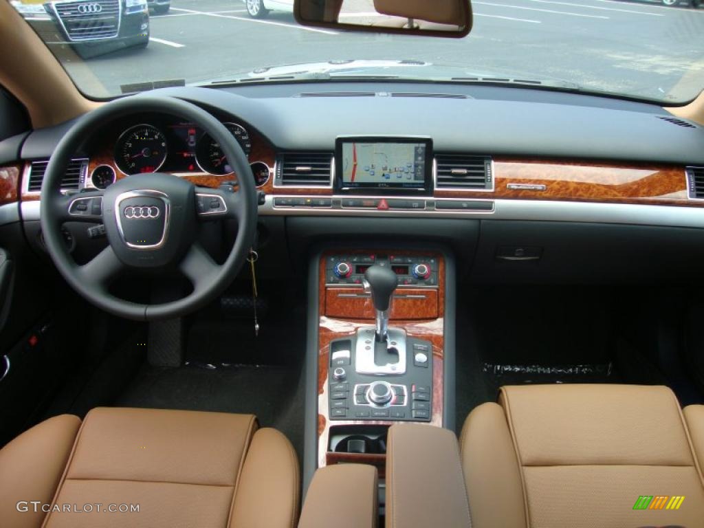 2010 A8 L 4.2 quattro - Oyster Gray Metallic / Amaretto photo #26
