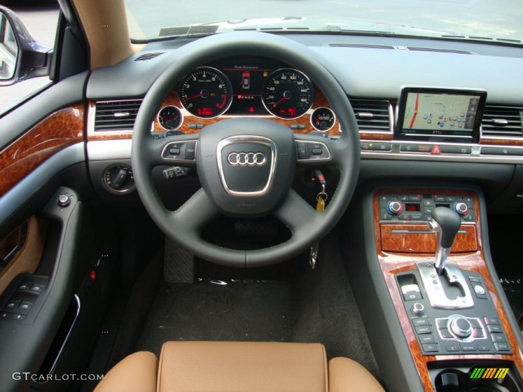 2010 A8 L 4.2 quattro - Oyster Gray Metallic / Amaretto photo #27
