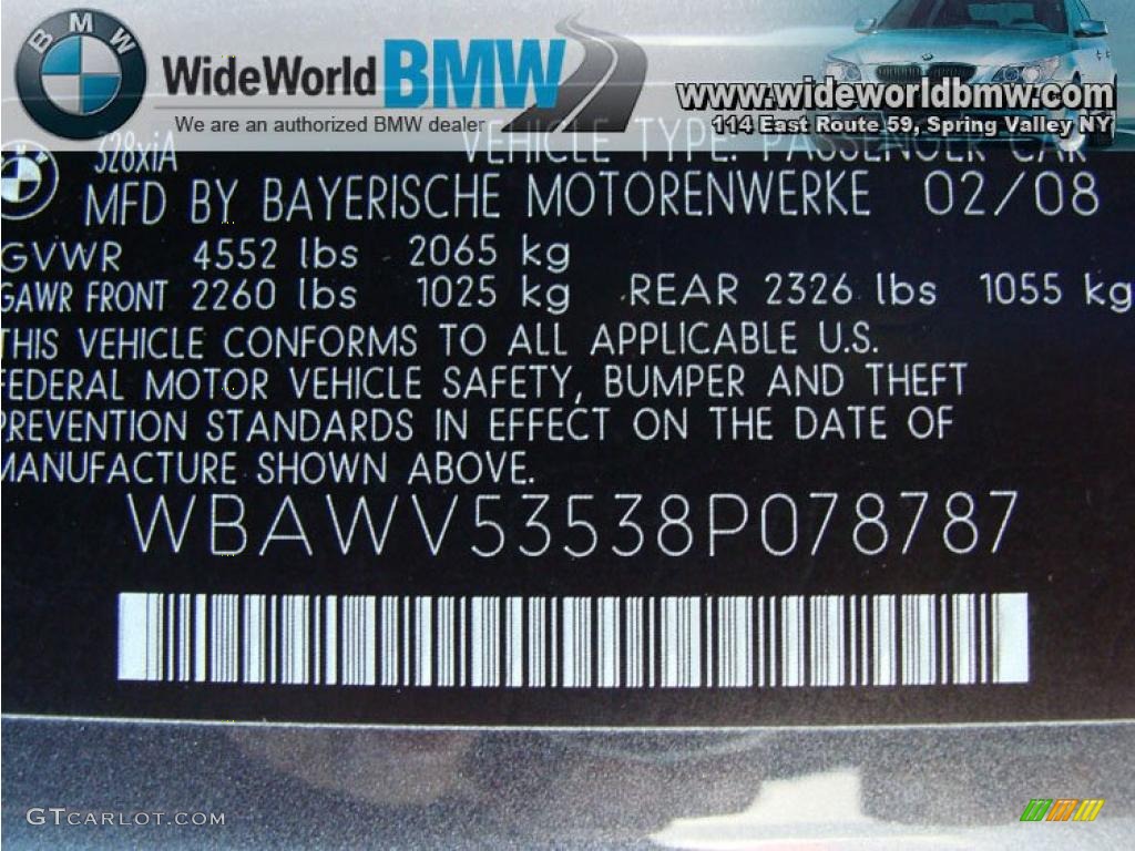 2008 3 Series 328xi Coupe - Sparkling Graphite Metallic / Black photo #14