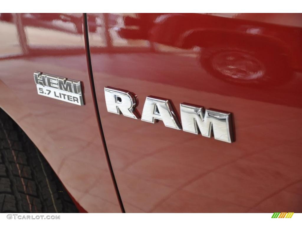 2010 Ram 1500 Big Horn Crew Cab - Inferno Red Crystal Pearl / Dark Slate/Medium Graystone photo #5