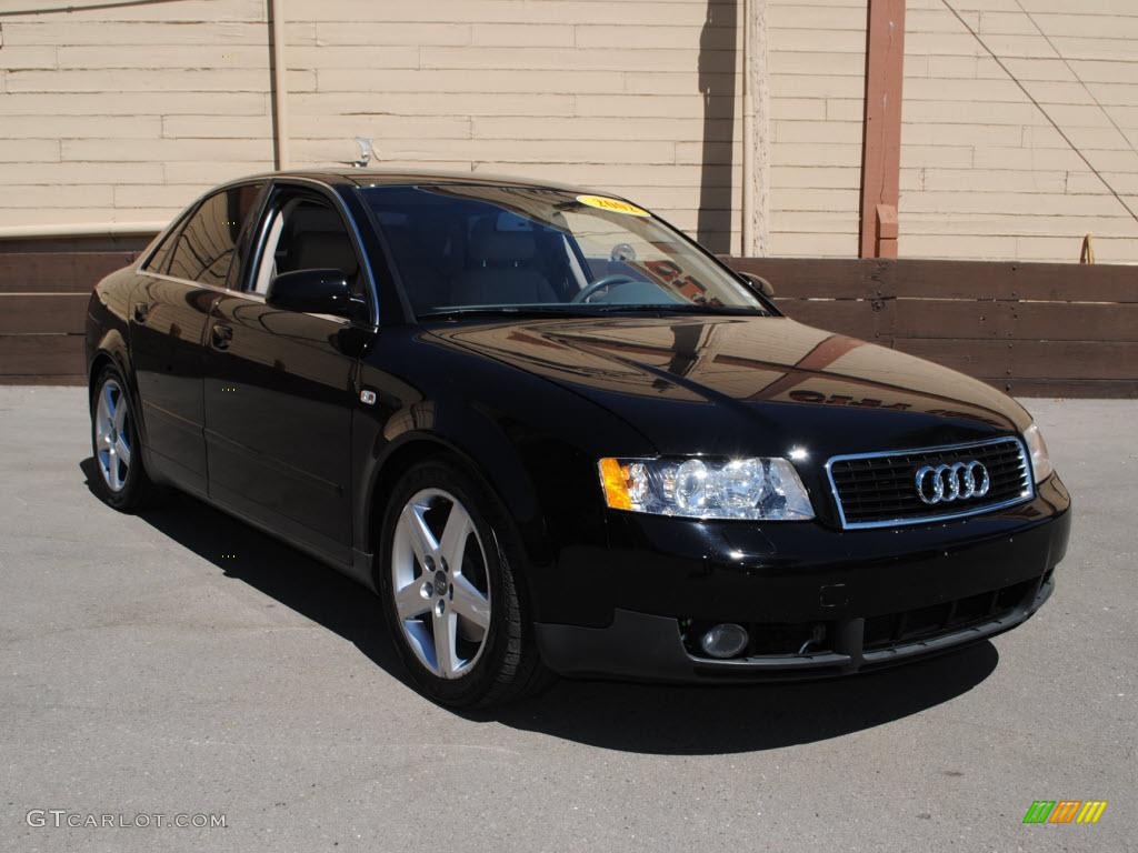 2002 A4 3.0 quattro Sedan - Brilliant Black / Beige photo #1