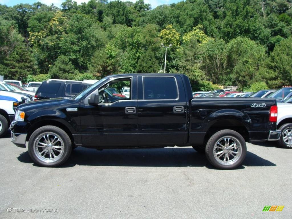 2004 F150 XLT SuperCrew 4x4 - Black / Medium/Dark Flint photo #8