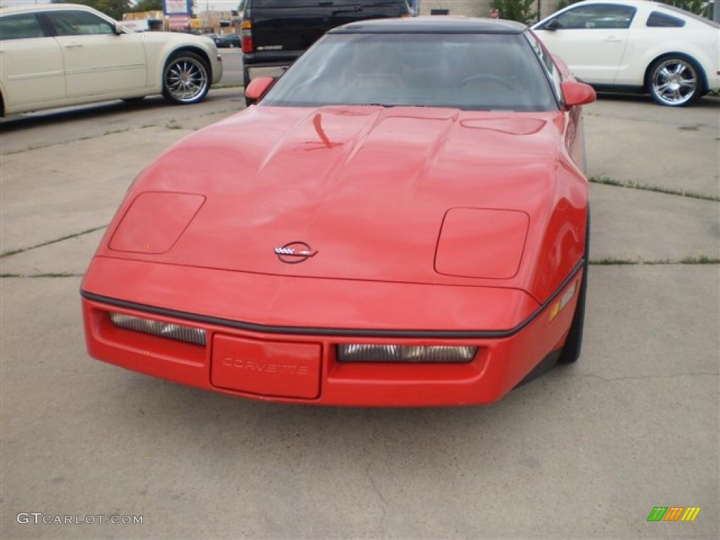 1989 Corvette Coupe - Bright Red / Saddle photo #2