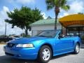 1999 Atlantic Blue Metallic Ford Mustang V6 Convertible  photo #9