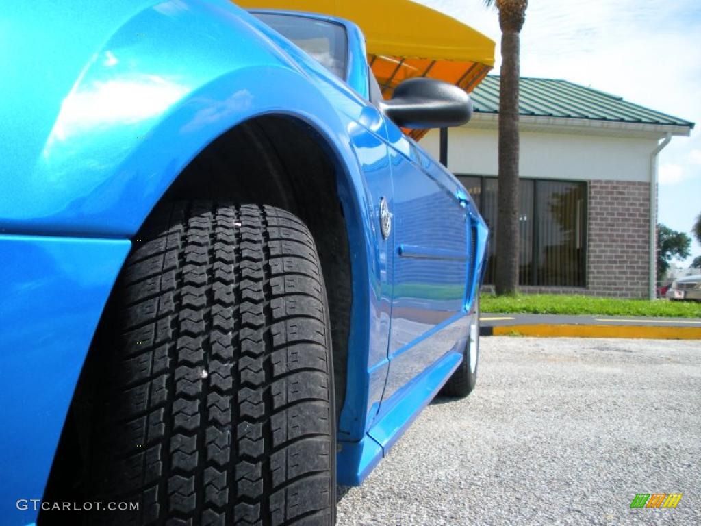 1999 Mustang V6 Convertible - Atlantic Blue Metallic / Light Graphite photo #13