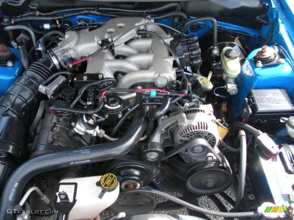 1999 Mustang V6 Convertible - Atlantic Blue Metallic / Light Graphite photo #25