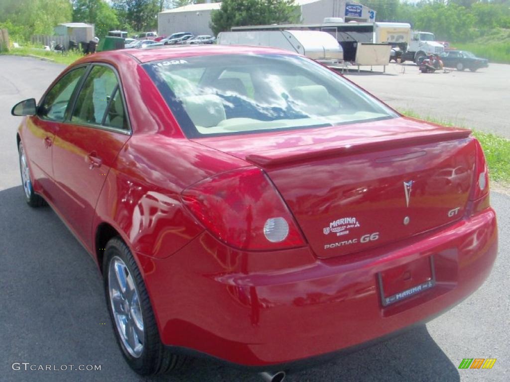 2006 G6 GT Sedan - Crimson Red / Light Taupe photo #8