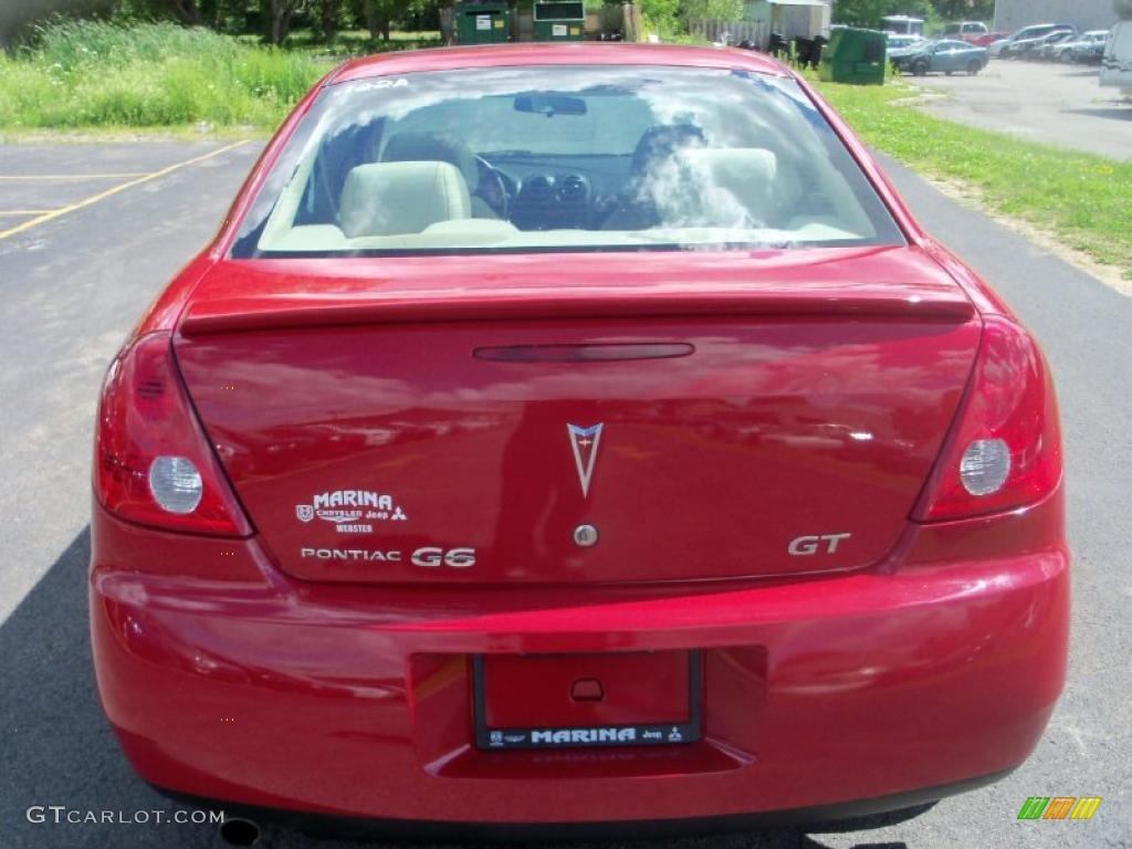 2006 G6 GT Sedan - Crimson Red / Light Taupe photo #9