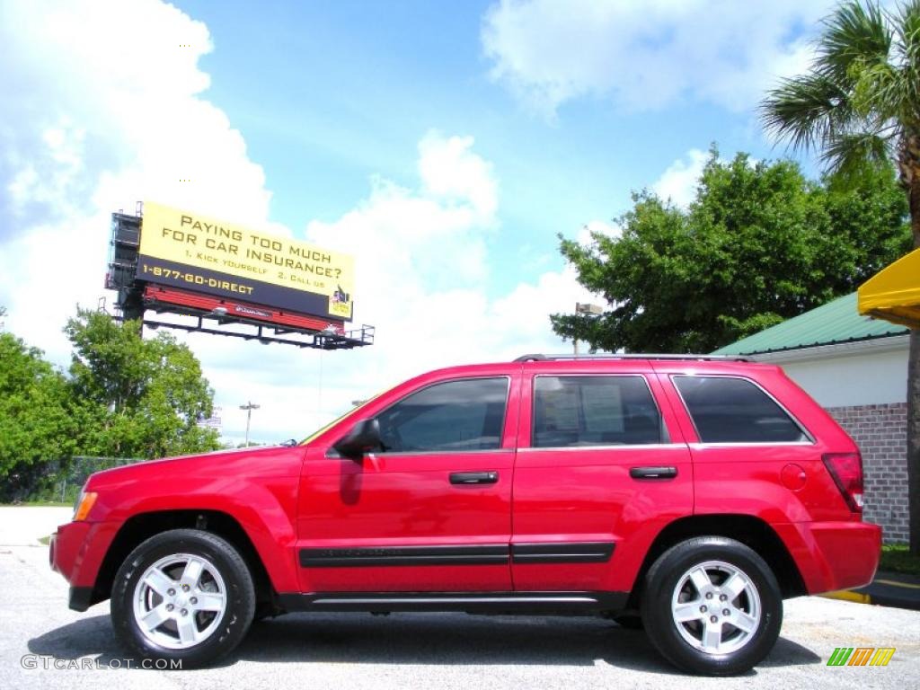 2006 Grand Cherokee Laredo - Inferno Red Crystal Pearl / Medium Slate Gray photo #8