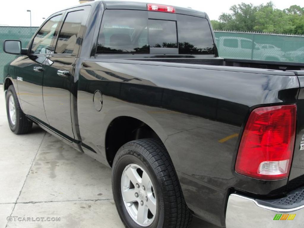 2009 Ram 1500 SLT Quad Cab - Brilliant Black Crystal Pearl / Dark Slate/Medium Graystone photo #5