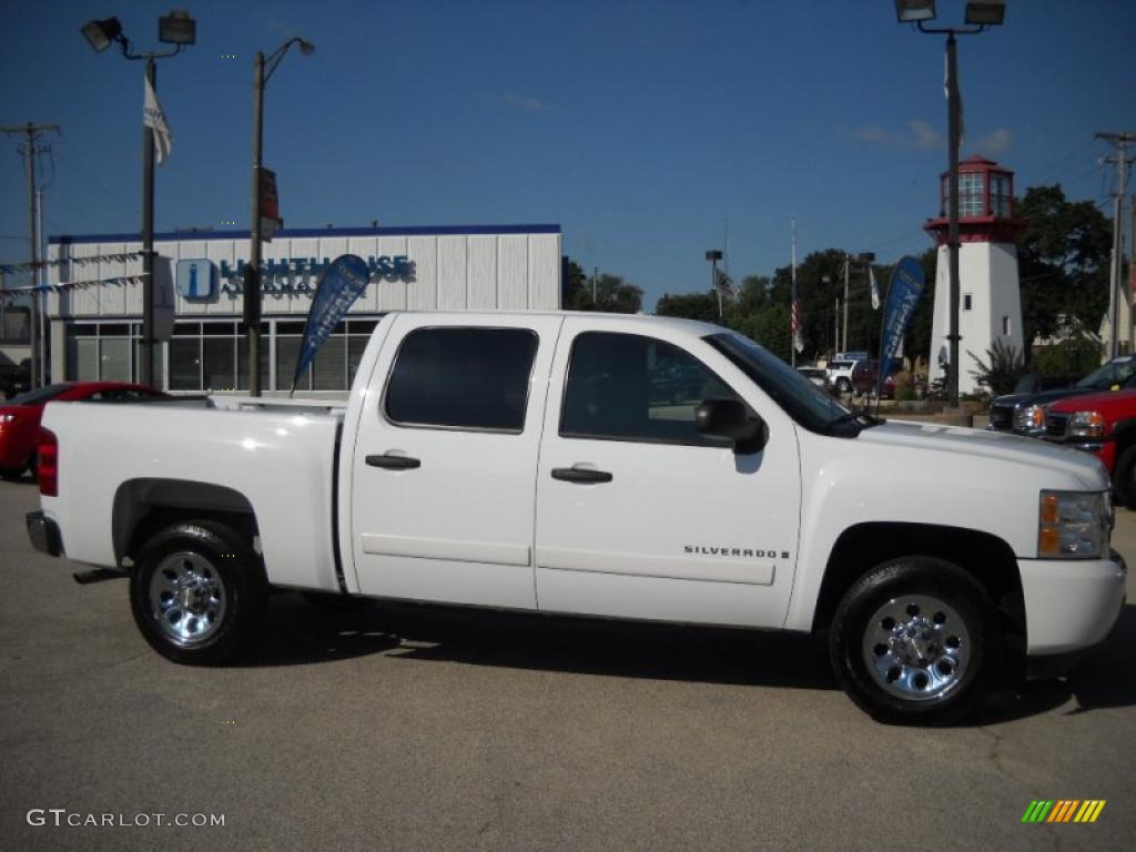 2007 Silverado 1500 LT Crew Cab - Summit White / Ebony Black photo #1