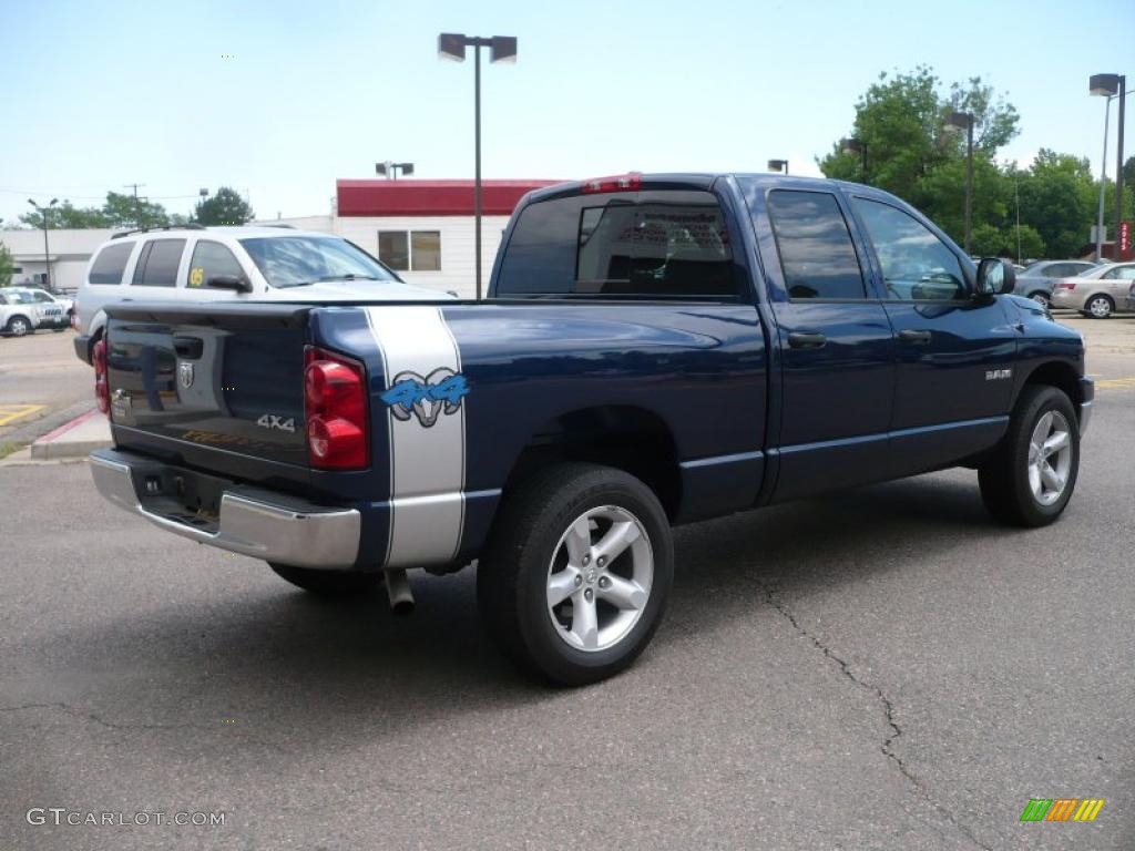 2008 Ram 1500 Big Horn Edition Quad Cab 4x4 - Patriot Blue Pearl / Medium Slate Gray photo #4