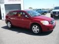 2009 Inferno Red Crystal Pearl Dodge Caliber SXT  photo #3