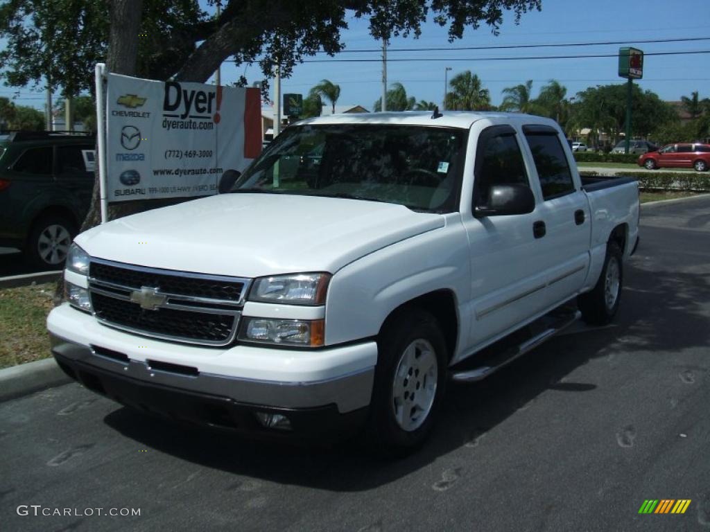 2006 Silverado 1500 LT Crew Cab - Summit White / Dark Charcoal photo #1