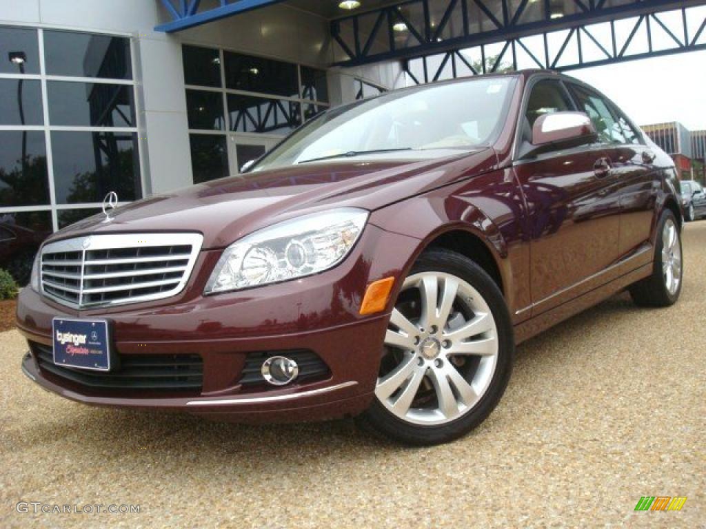 2008 C 300 Luxury - Barolo Red Metallic / Savanna/Cashmere photo #1