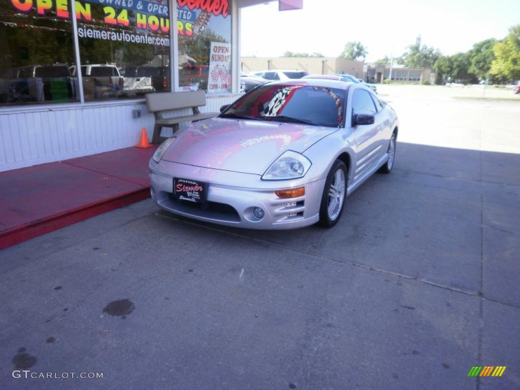 2003 Eclipse GT Coupe - Sterling Silver Metallic / Midnight photo #27