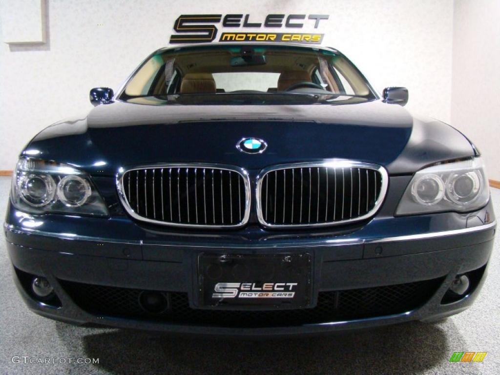 2008 7 Series 750Li Sedan - Monaco Blue Metallic / Natural Brown photo #2