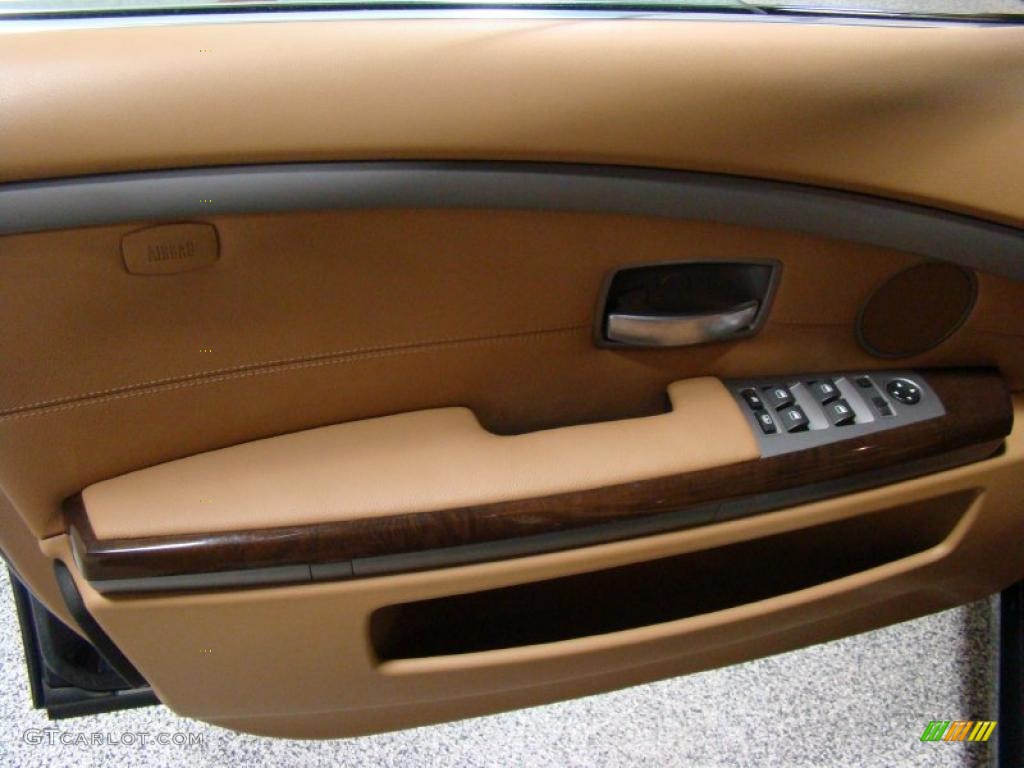 2008 7 Series 750Li Sedan - Monaco Blue Metallic / Natural Brown photo #7