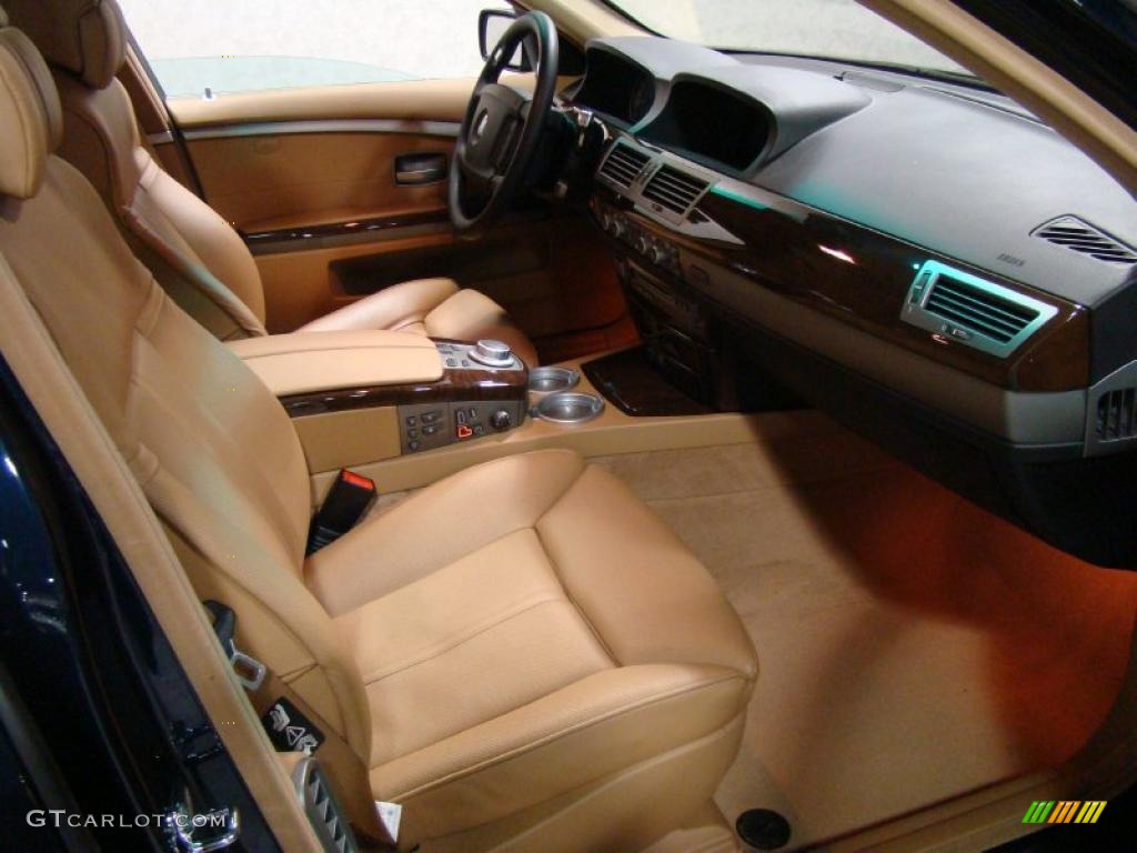 2008 7 Series 750Li Sedan - Monaco Blue Metallic / Natural Brown photo #11