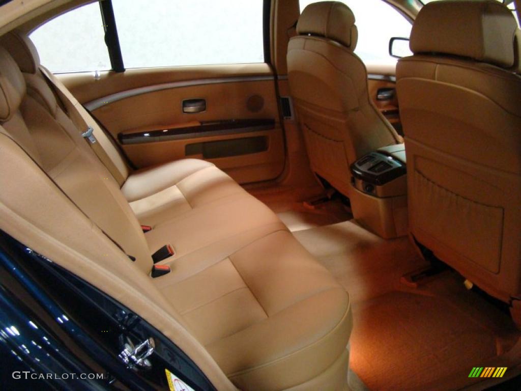 2008 7 Series 750Li Sedan - Monaco Blue Metallic / Natural Brown photo #12