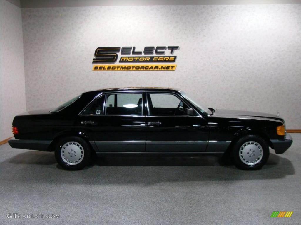 1991 S Class 560 SEL - Black / Black photo #4