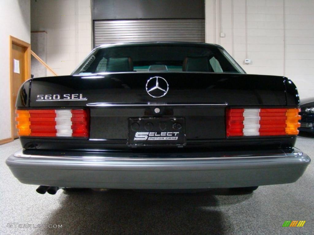 1991 S Class 560 SEL - Black / Black photo #6