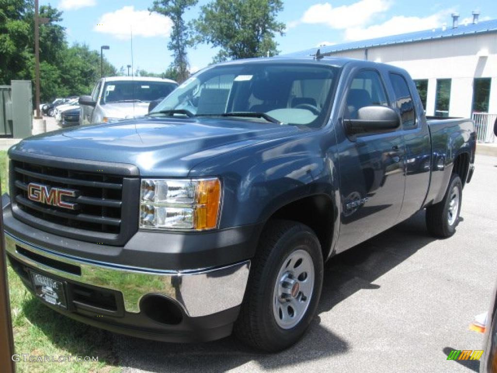 2010 Sierra 1500 Extended Cab - Stealth Gray Metallic / Dark Titanium photo #1