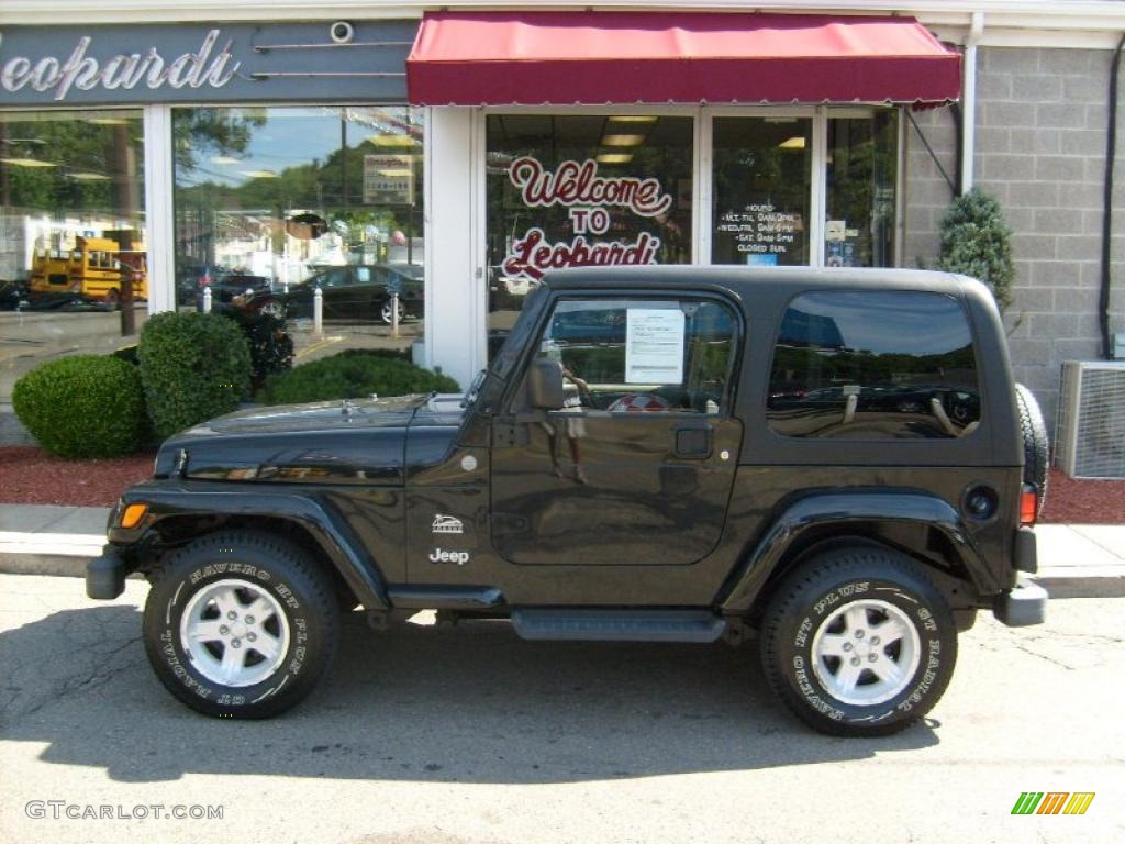 2004 Wrangler Sahara 4x4 - Black / Khaki photo #2