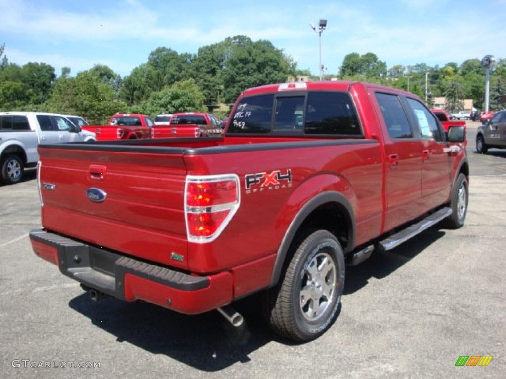 2010 F150 FX4 SuperCrew 4x4 - Red Candy Metallic / Black photo #3