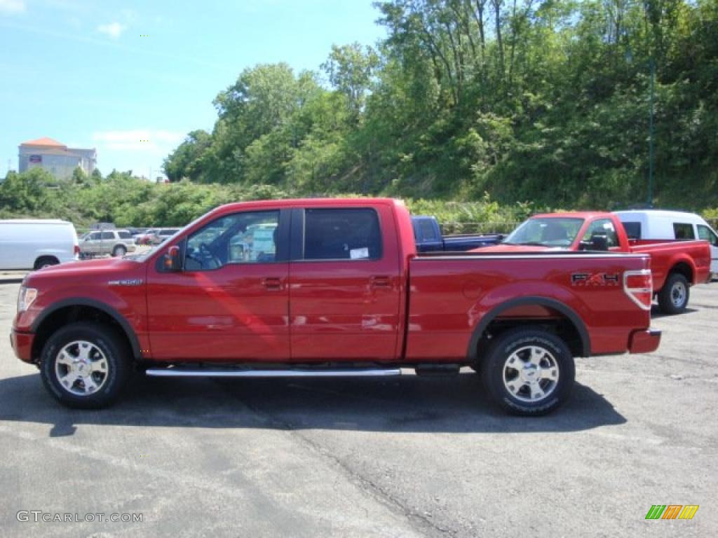 2010 F150 FX4 SuperCrew 4x4 - Red Candy Metallic / Black photo #6