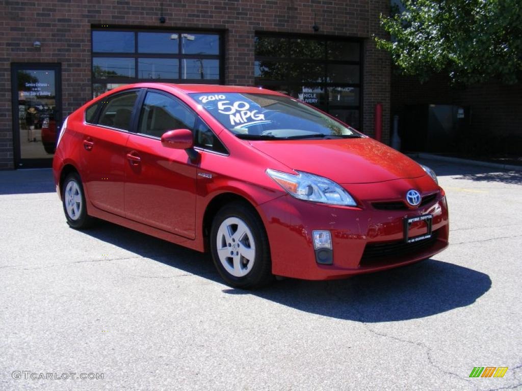 2010 Prius Hybrid III - Barcelona Red Metallic / Bisque photo #1