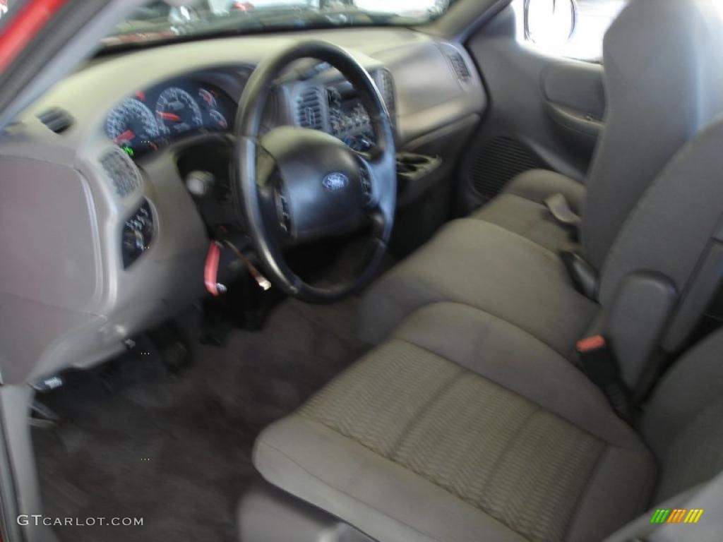 2003 F150 XLT SuperCab 4x4 - Bright Red / Medium Graphite Grey photo #3