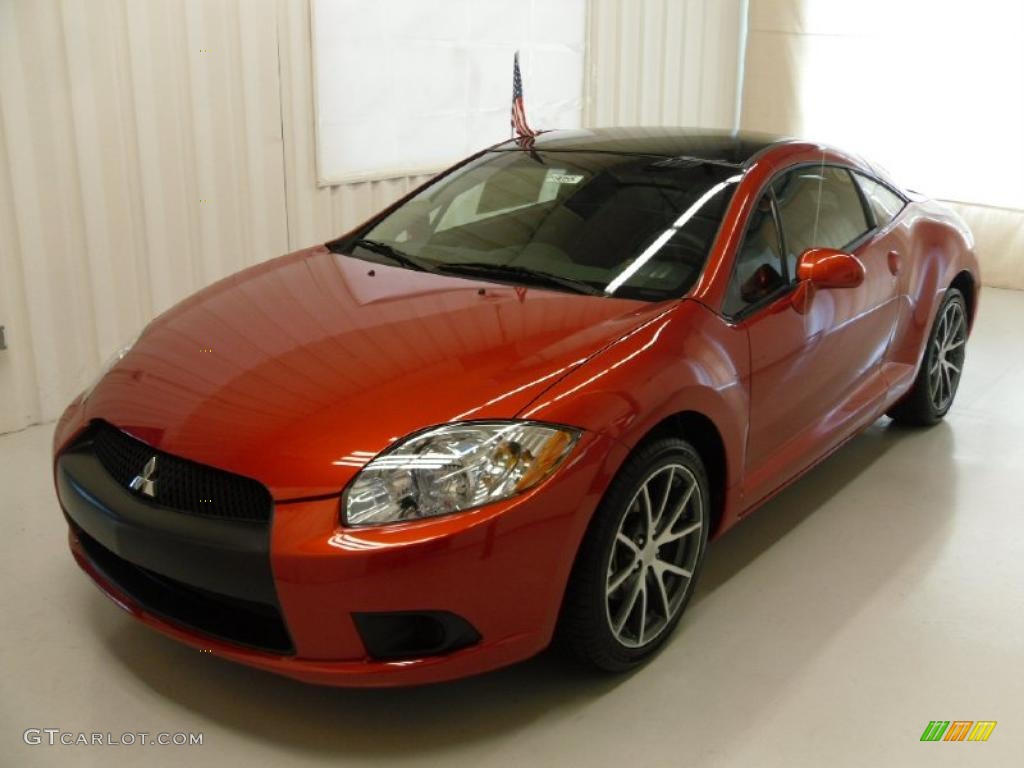2011 Eclipse GS Sport Coupe - Sunset Pearlescent / Dark Charcoal photo #1