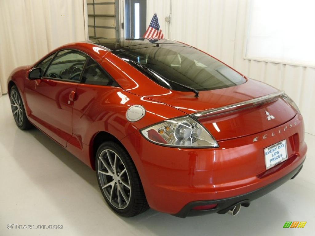 2011 Eclipse GS Sport Coupe - Sunset Pearlescent / Dark Charcoal photo #2