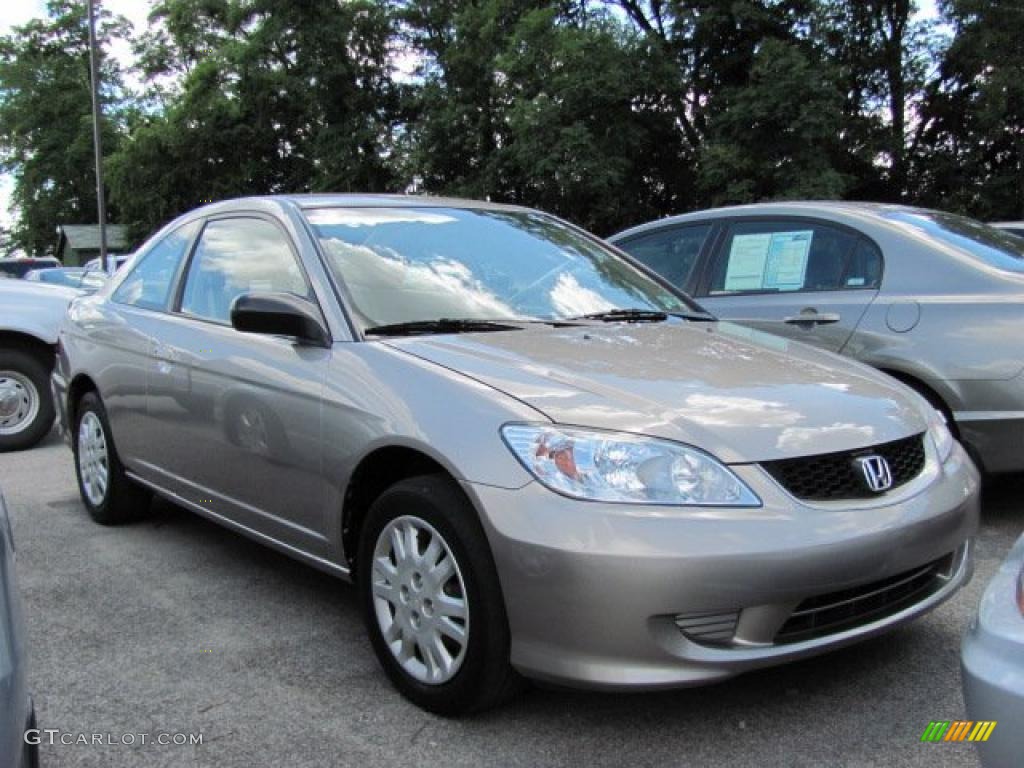 2005 Civic LX Coupe - Shoreline Mist Metallic / Ivory photo #1