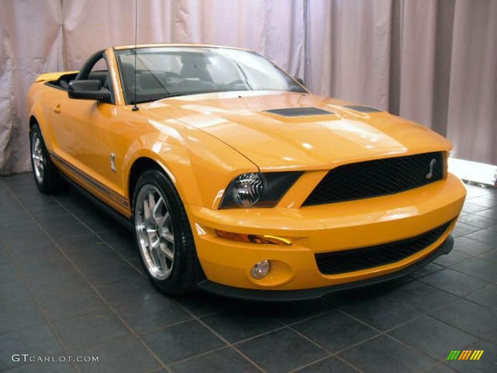 2007 Mustang Shelby GT500 Convertible - Grabber Orange / Black Leather photo #7