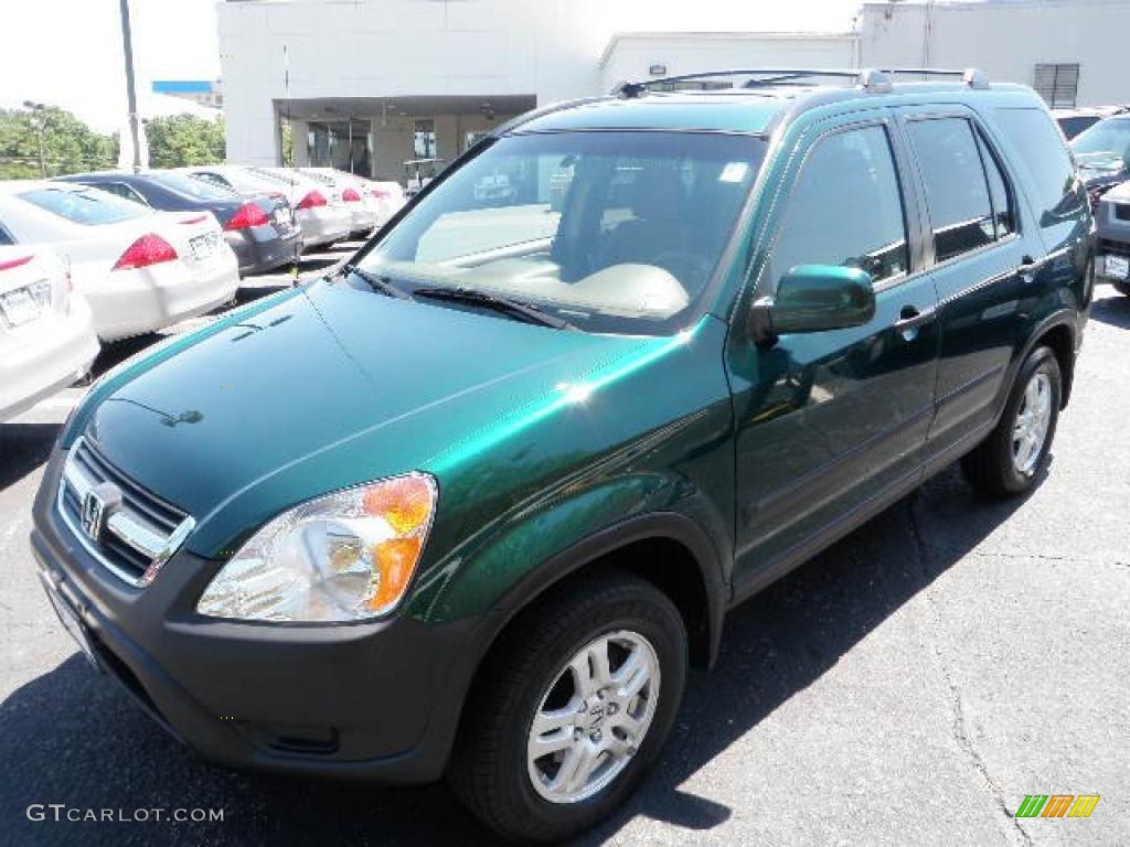 2003 CR-V EX 4WD - Clover Green Pearl / Saddle photo #8