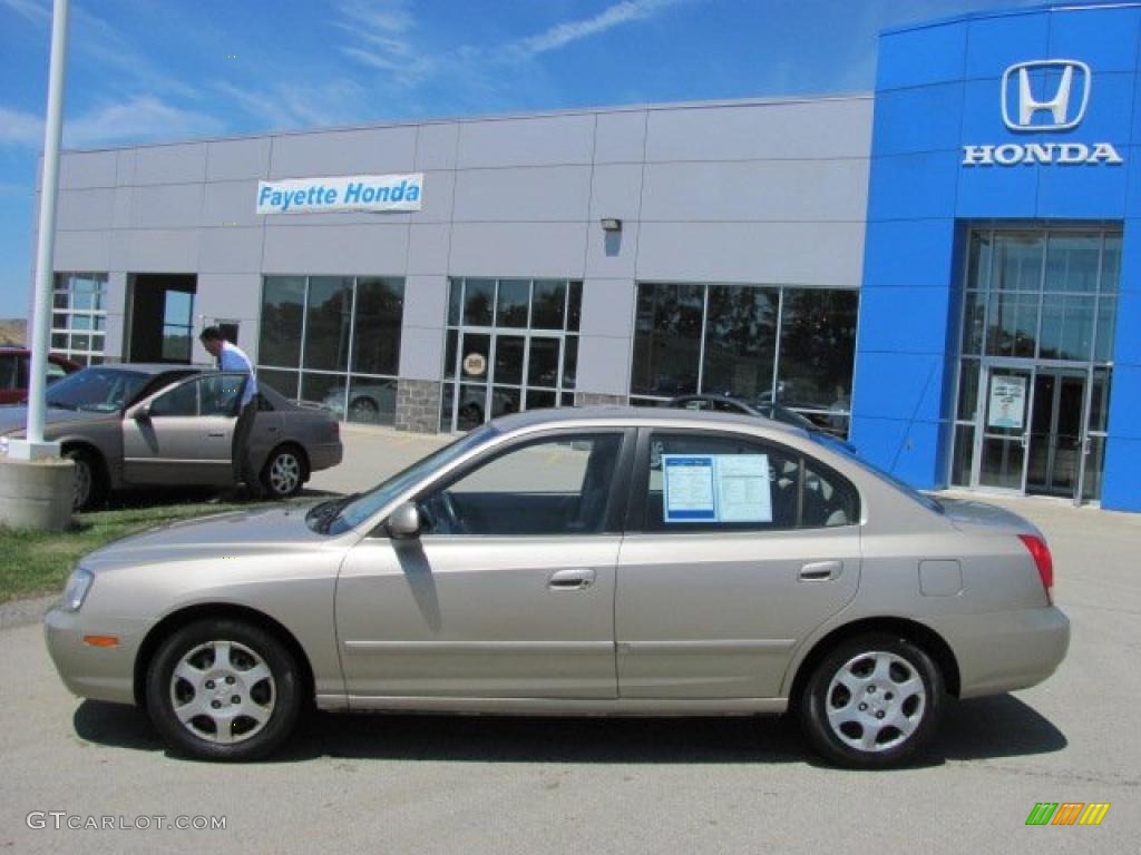 2001 Elantra GLS - Champagne / Beige photo #2