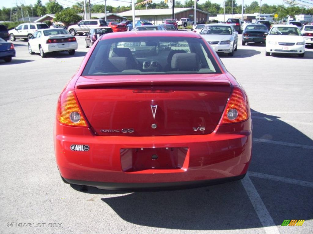 2007 G6 V6 Sedan - Crimson Red / Ebony photo #5