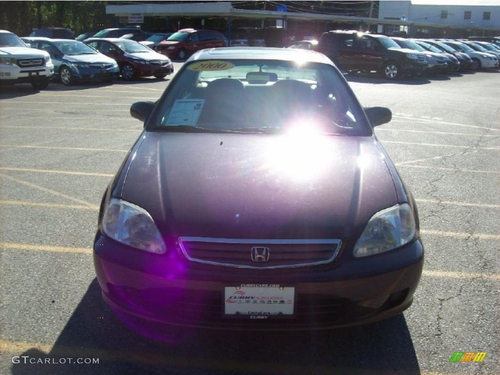 2000 Civic EX Sedan - Vintage Plum / Beige photo #3