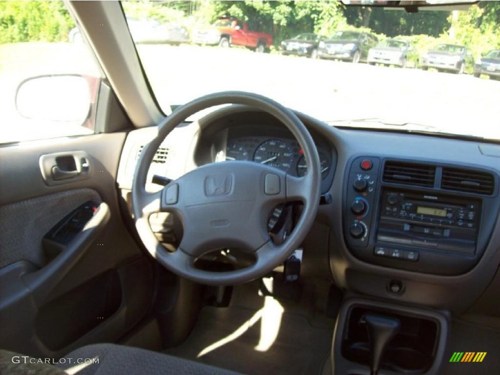 2000 Civic EX Sedan - Vintage Plum / Beige photo #5