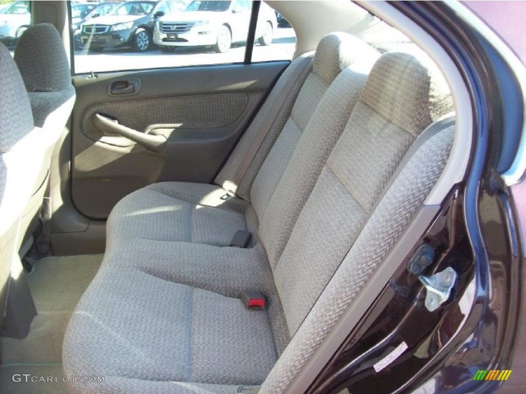 2000 Civic EX Sedan - Vintage Plum / Beige photo #13