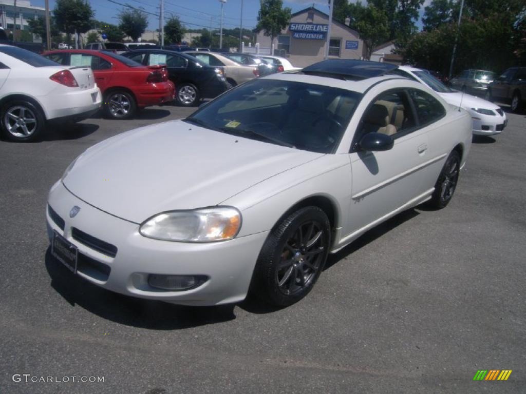 2002 Stratus R/T Coupe - Satin White Pearl / Black/Beige photo #1