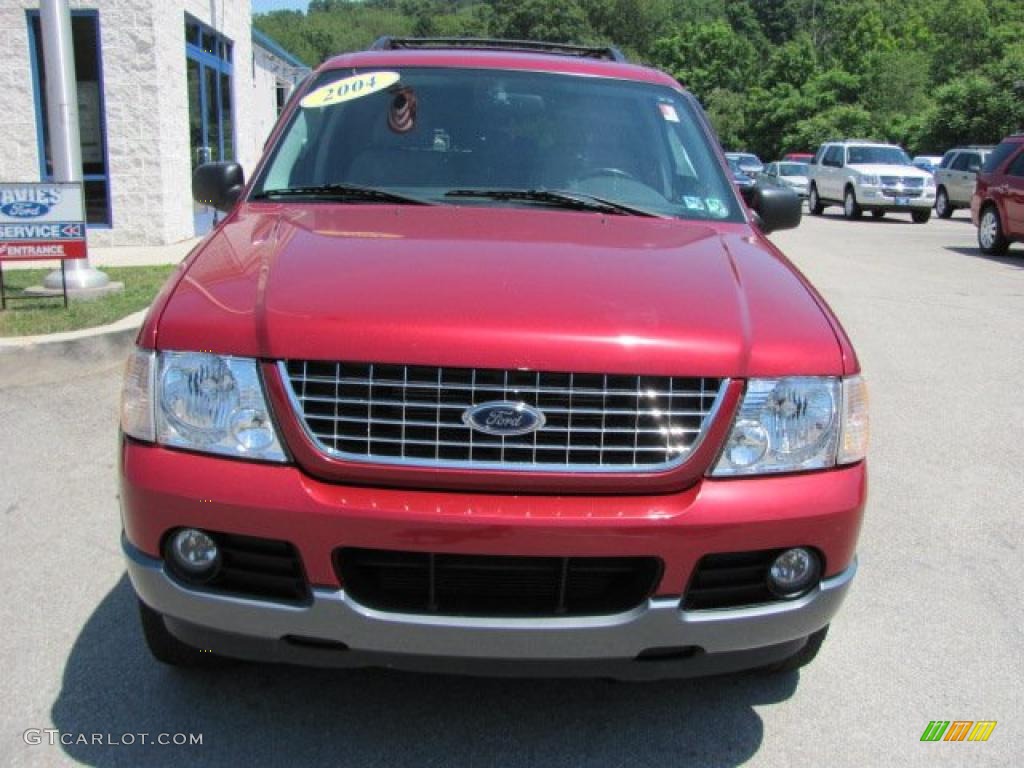 2004 Explorer XLT 4x4 - Redfire Metallic / Graphite photo #3