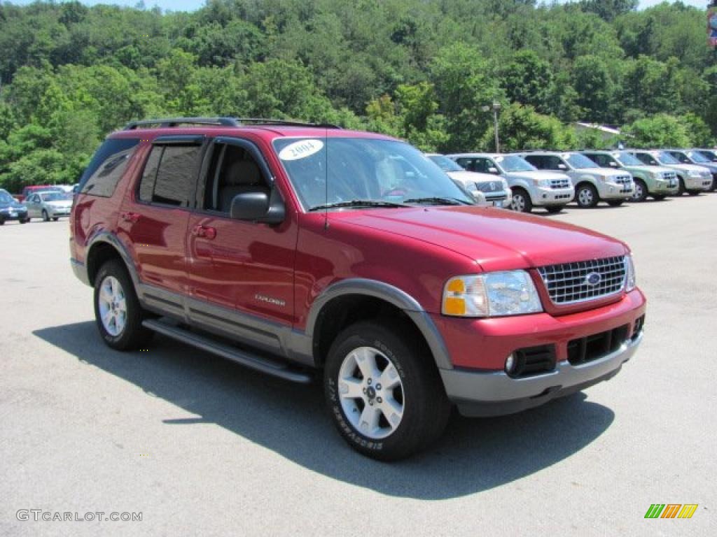 2004 Explorer XLT 4x4 - Redfire Metallic / Graphite photo #4